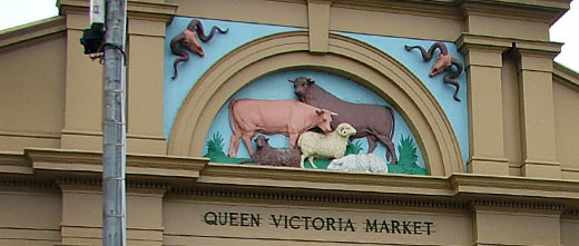 Schild am Queen Victoria Market